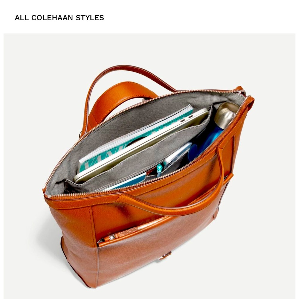 NWT Cole Haan Leather Grand Ambition Convertible Backpack 
Duster bag included